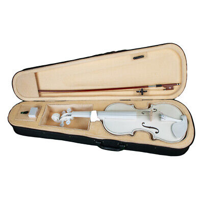 Kit de violon en bois massif blanc 4/4 avec colophane d'arc pour les étudiants