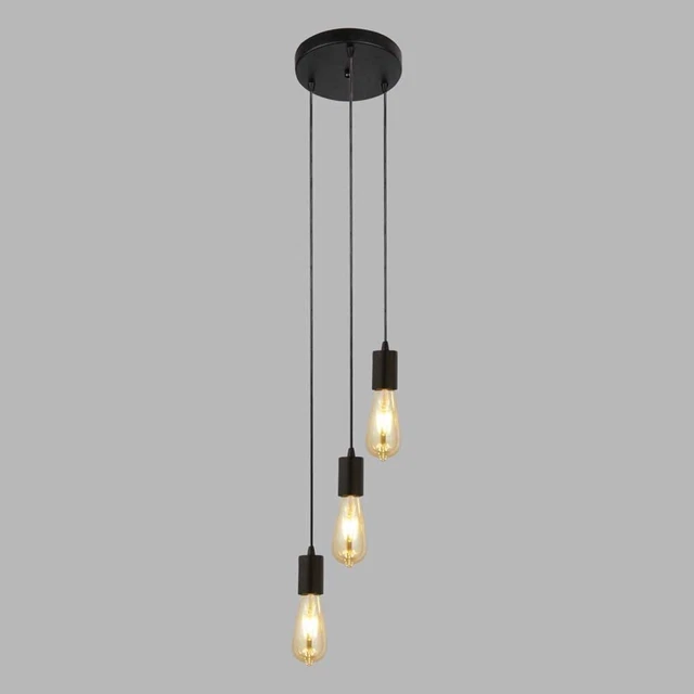 Milo Beleuchtung Moderne Decke 3 Licht Cluster Decken Pendelleuchte, mattschwarz