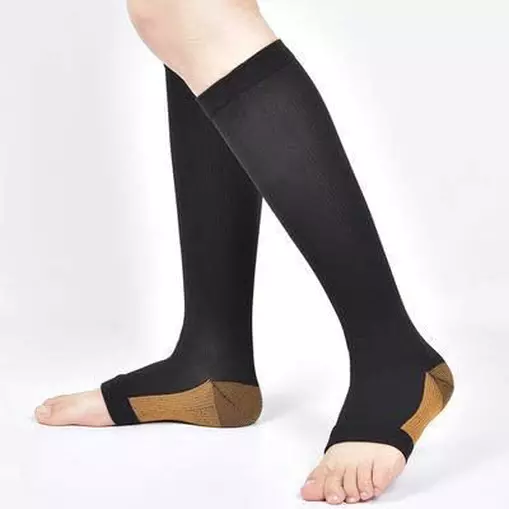 3PAIRS OPEN TOE Toeless Compression Socks(15-20mmHg) for Men and Women ...