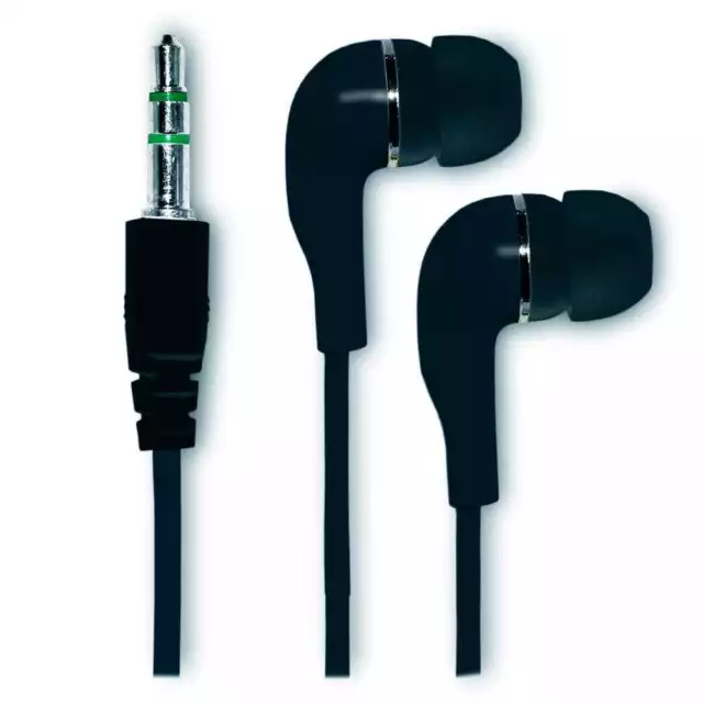 Casque de Musique Connecteur Jack 3.5 mm pour Smartphones Tablets MP3 MP4 Noir