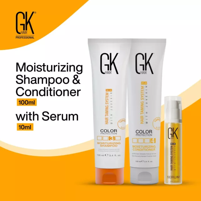 GK HAIR Moisturizing Shampoo and Conditioner Set With Argan Oil  Serum For Frizz