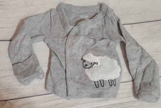 Preemie Baby Boy Carters Outfit Shirt & Pants. Lamb. Infant Set. Gently Used 2