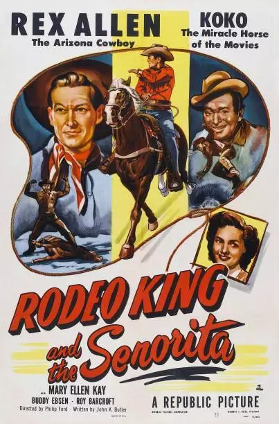 Rodeo King And The Senorita Poster Rex Allen OLD MOVIE PHOTO