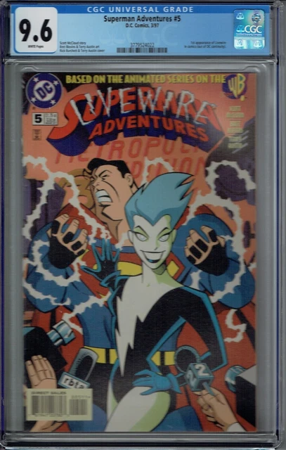 Cgc 9.6 Superman Adventures #5 White Pages 1St Appearance Of Livewire