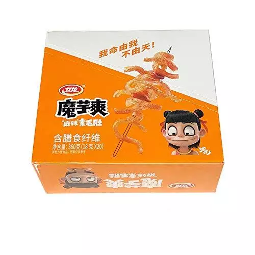 WeiLong Latiao, Spicy Gluten, 魔芋爽，魔芋丝，Wei Long Konjac 20 Sachets / 360g Chinese