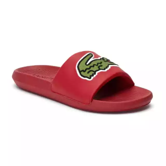 Lacoste Men Slip On Slide Sandals Croco Slide 319 4 US CMA Size US 7 Red