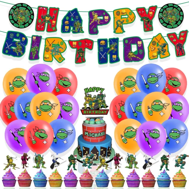 Teenage Mutant Ninja Turtles Birthday Party Supplies TMNT Theme Decorate Set