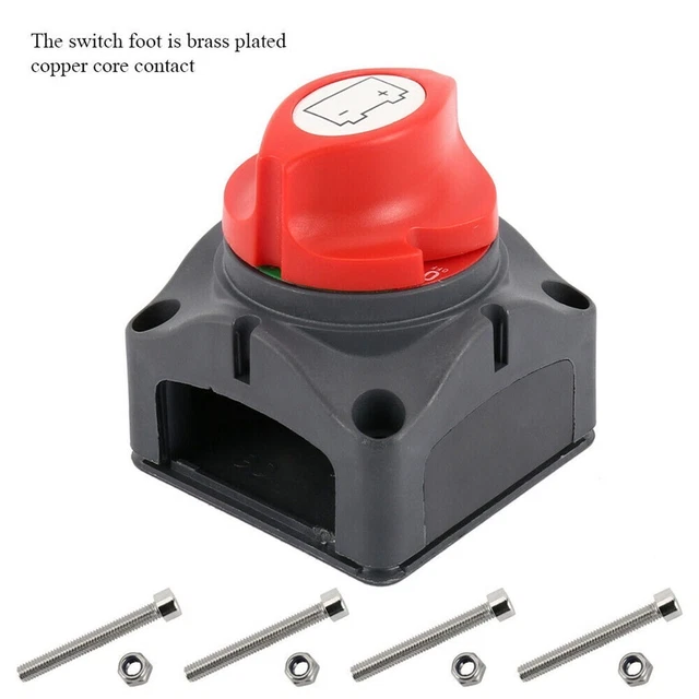 Akozon Battery Switches, 300A Battery Switch 360° Rotating Battery