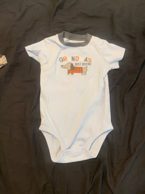 Carters Infant Boys  Grandmas Best Friend Puppy Dog Bodysuit Sz 24months SC30