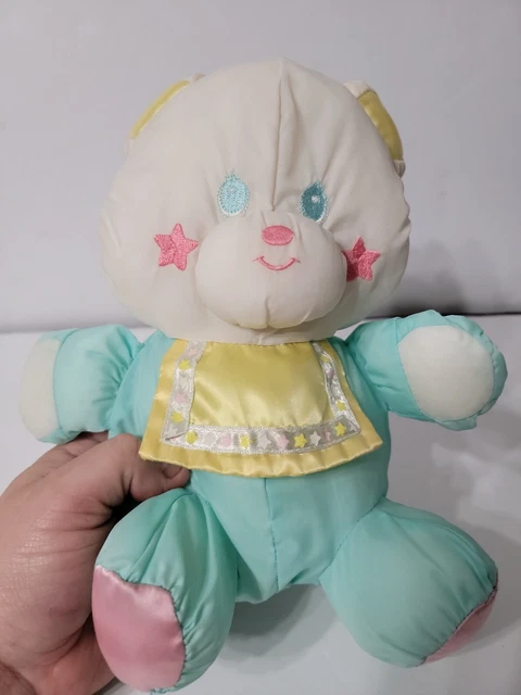 1991 Playskool Sweet Beginnings Puffalump Bear Plush Baby Nylon Plush
