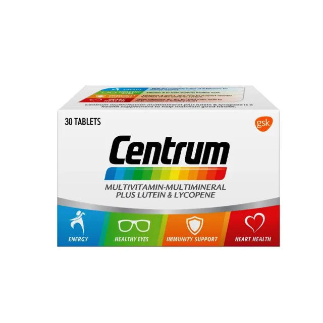 CENTRUM Multivitamínico-Multimineral Plus Luteína y Licopeno 30 Tabletas