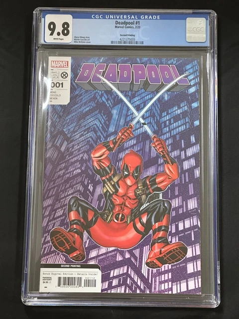 Deadpool #1 Second Printing Marvel Comics 2023 CGC 9.8 WP