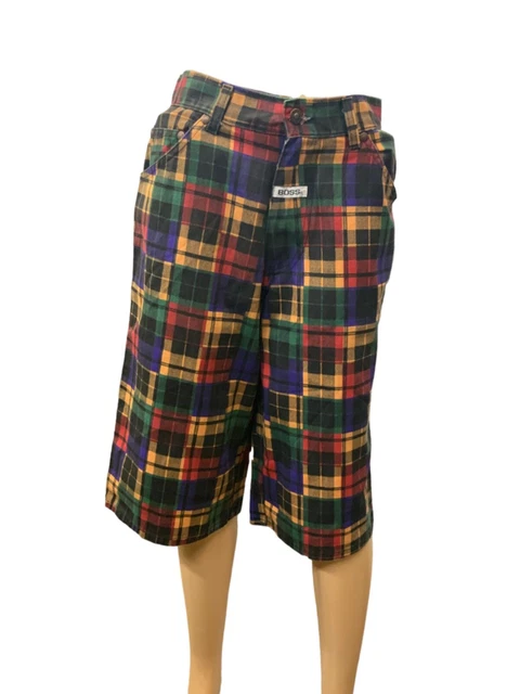 Boss by I.G Design Jean Shorts Bright Multi Colored Cotton Relaxed size 28