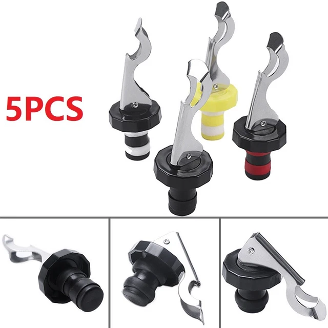 5pcs Acciaio Inox Bottiglia Tappo di Vino Sughero Sottovuoto Sigillatrice, UK