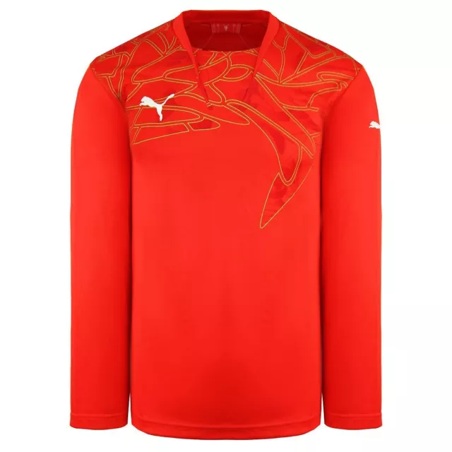Puma Graphic Long Sleeve Red Mens Goalkeeper Shirt 700399 03