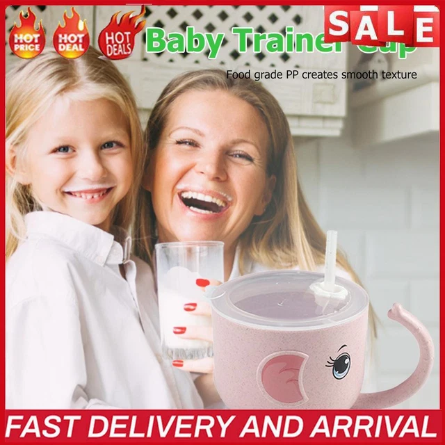 Baby-Fütterungsbecher Kleinkinder lernen Trinkflasche Trainingsbecher (Rosa)