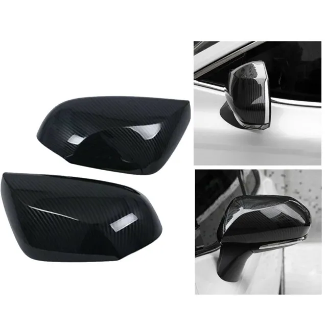 Side Door Rearview Mirror Cover Trim Carbon Fiber ABS For TOYOTA CAMRY 2018-2023