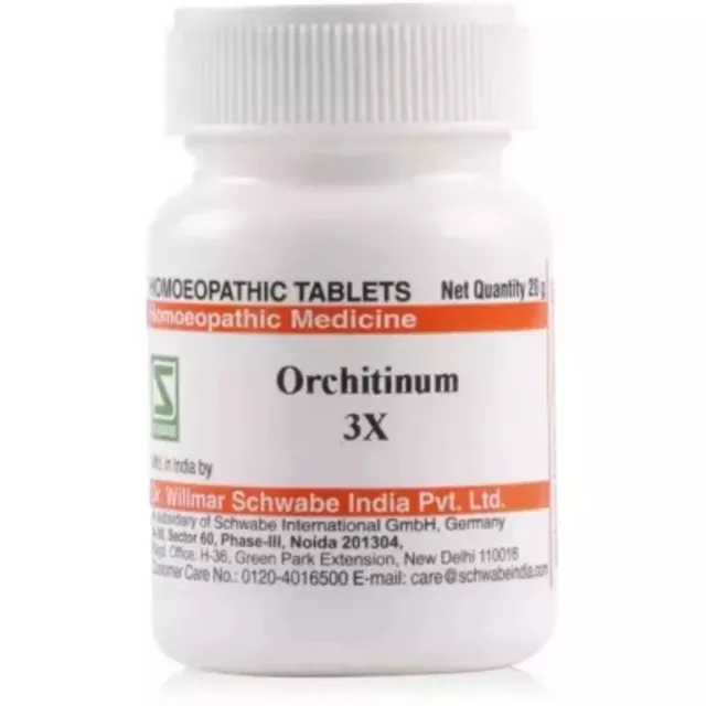 Pack of 2 - Willmar Schwabe India Orchitinum 3X  (20g) HOMEOPATHIC REMEDY