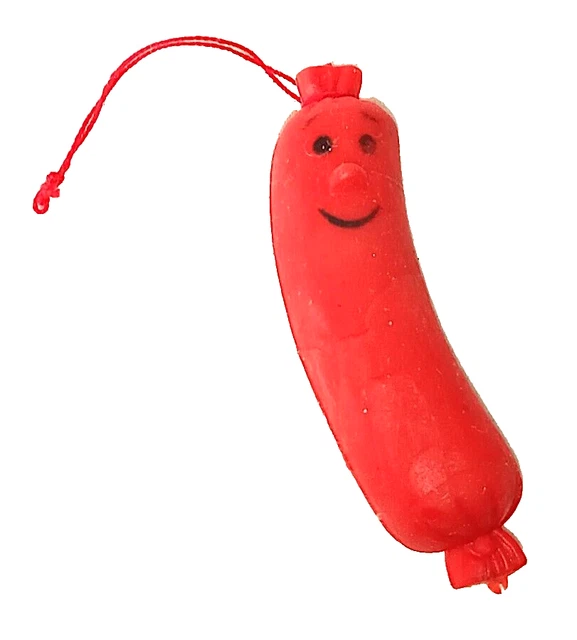 HOT DOG charm 80s Taiwan  eraser rubber radiergummi gommina senza scritta