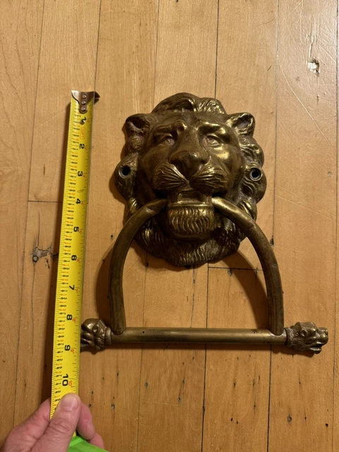 Anatolica Lions Head Door Knocker,7.1 Inches,Solid Brass,Regency Period(Antique Copper - View #4