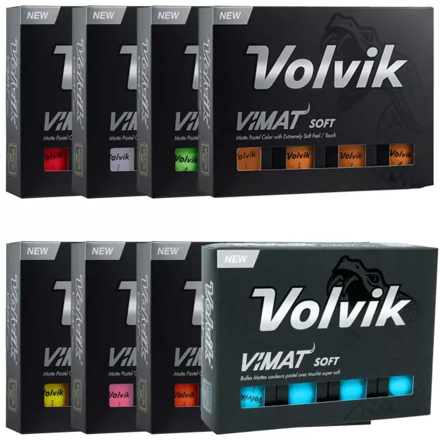 New Volvik Vimat Matt Premium Golf Balls Soft Feel Distance Inc FREE Srixon Gift