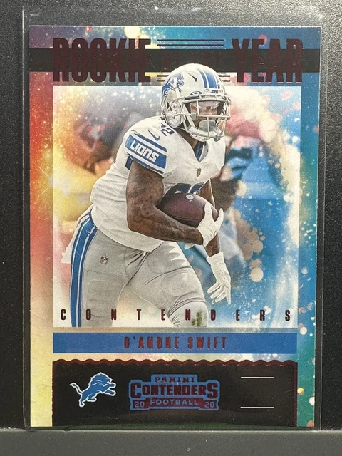 Dandre Swift 2020 Panini Contenders Rookie Of The Year Red #RY-DAS Lions RC