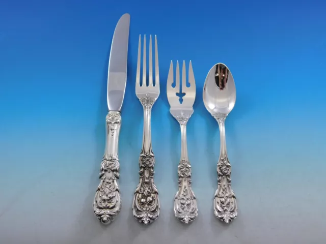 Francis I Reed & Barton Sterling Silver Flatware Service For 8 Set 32 Pieces