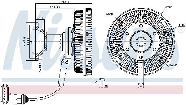 Frizione Ventola Del Radiatore NISSENS 86242 per Iveco S-WAY + Stralis 03- >