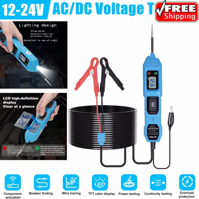 3.5-36V Car Auto Electrical Power Circuit Tester Probe 14.76ft Diagnostic Tools