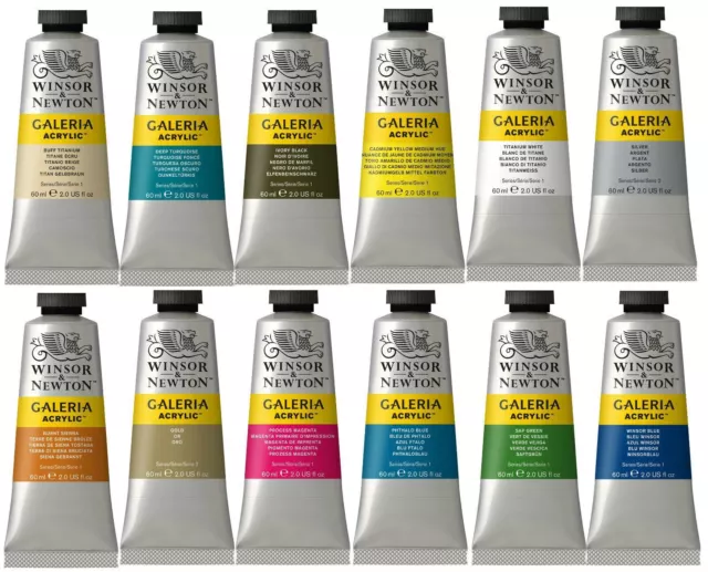 Winsor & Newton Galeria Acrylfarbe 60ml Röhren - alle Farben verfügbar