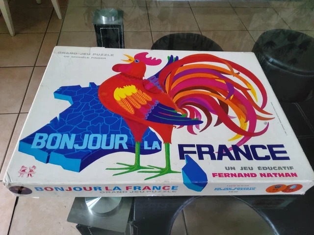 Jeu De Société Vintage Nathan – Bonjour La France (années 80/90) Complet Et Vérifié