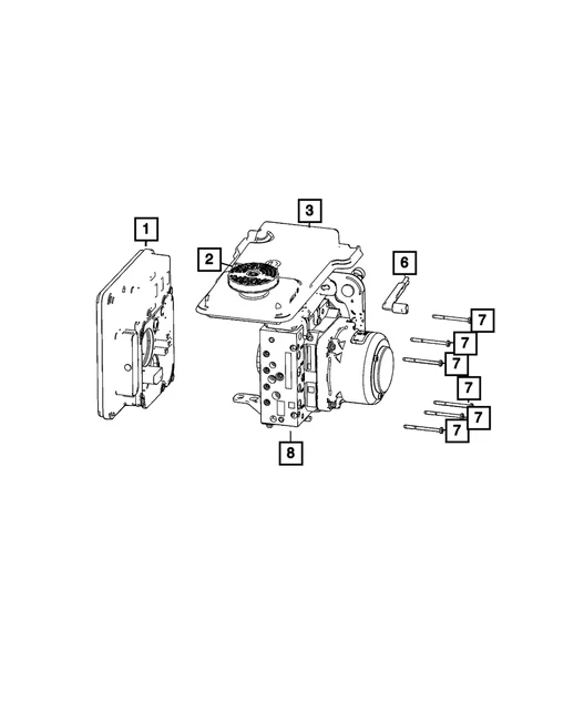 Genuine Mopar Anti-Lock Brake System Module 68438389AI