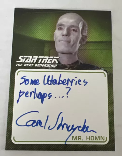 Carel Struycken as Mr. Homn Auto: Star Trek The Next Generation Inscription  Card