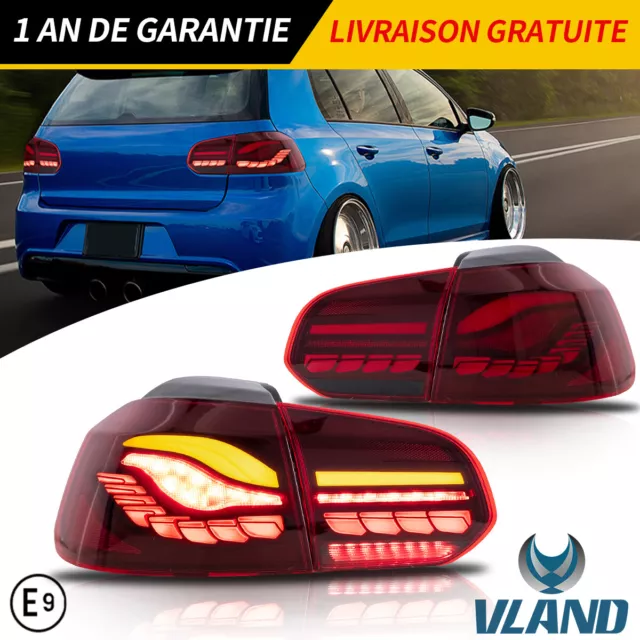 VLAND Feux arrière séquentiels OLED pour Volkswagen VW Golf 6 MK6 2008-2014 2010