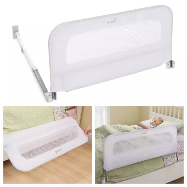 Summer Infant Folding Single Hide Away Safety Bed Rail for Kids 42" Bedrail