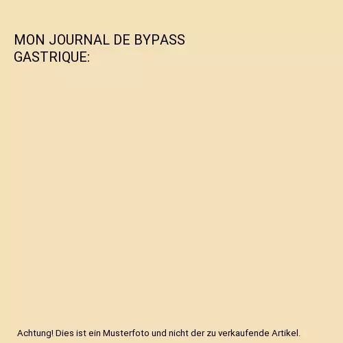 MON JOURNAL DE BYPASS GASTRIQUE, stome, papeterie