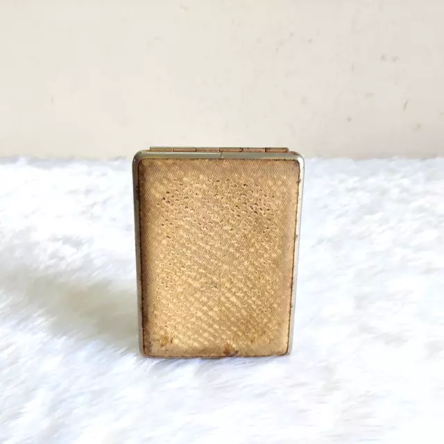 Vintage V H Mark Cloth Textured Tin Cigarette Case Germany Old Collectible CG490