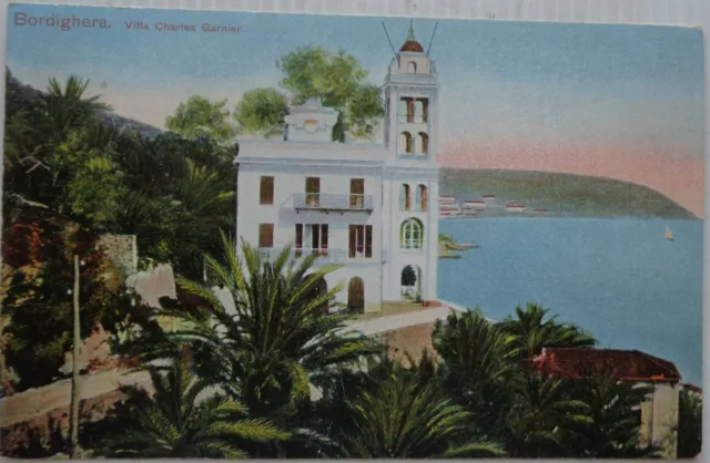 Bordighera Italy CPA Villa Charles Garnier Good Condition 1924
