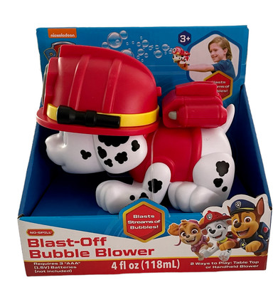 paw patrol marshall bubble blower