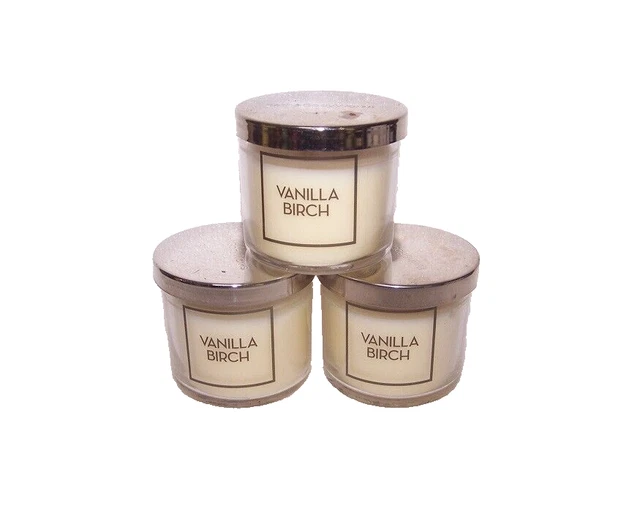 Bath & Body Works Vaniila Birch Jar Candle  4 oz Lot of 3