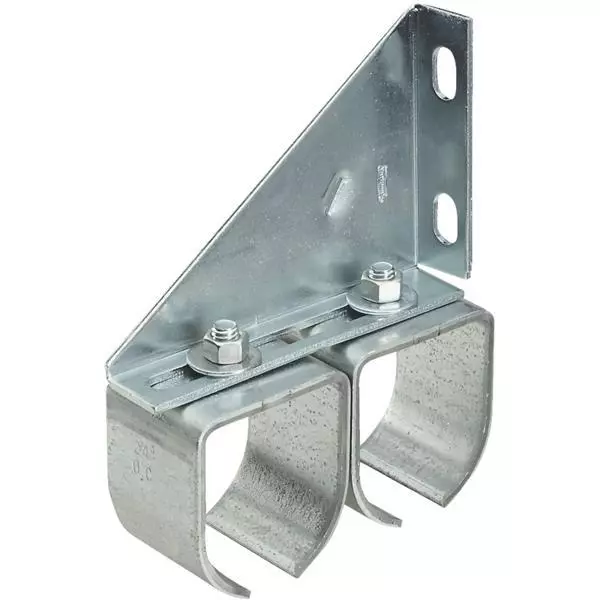 10 Pk Galvanized Steel 300# Capacity Double Round Rail Barn Door Bracket N193904
