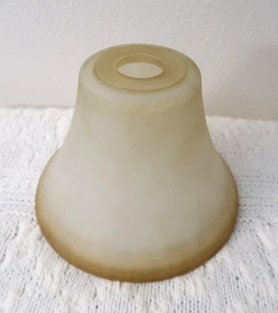 Large Amber Frosted Glass Lamp Glass Shade 6.5" x 9.5"
