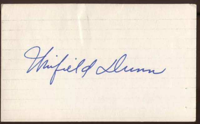 Winfield Dunn Signed Index Card Autographed Signature AUTO United States Senator