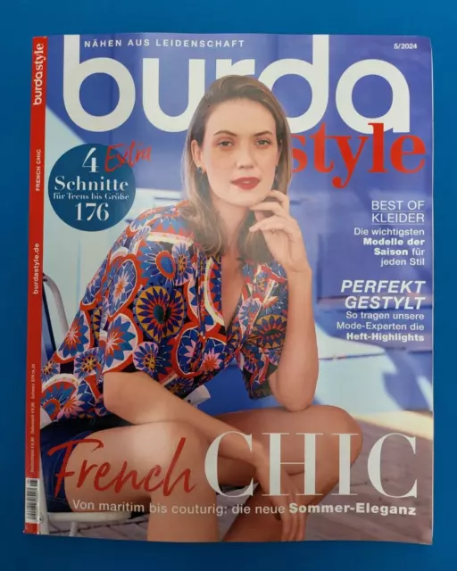 Burda Style 3/2024 mit unbenutztem Schnittmuster!! French Chic ... NEU