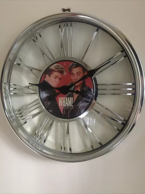 Wham / George Michael /  Exclusive  Large  17” Picture Disc Souvenir Gift Clock