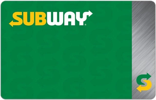 Subway $499 gift card at HUGE DISCOUNT + Free shipping!