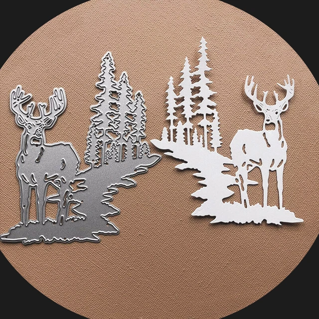 Christmas Tree Elk Metal Cutting Dies Scrapbooking Embossing Stencils Card DIY