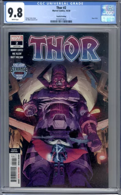 Thor #2  1st Appearance of Strange Academy in Preview  4th Print CGC 9.8