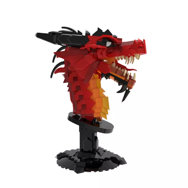 roter Drache Büste Modell Bausatz 762 teile Spielzeug Baukasten Baukästen