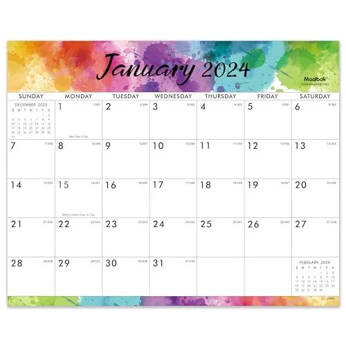 2024 CALENDAR Jan. 2024 to Dec.2024 Fridge Monthly